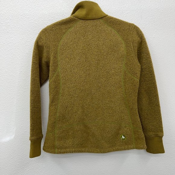 Marmot light brown full zip wool blend full zip jacket long sleeve  Size: M - Picture 8 of 9